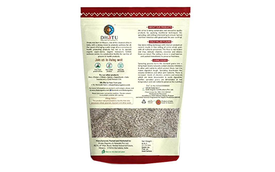 Dhatu Certified Organic Germinated Brown Rice   Pack  500 grams